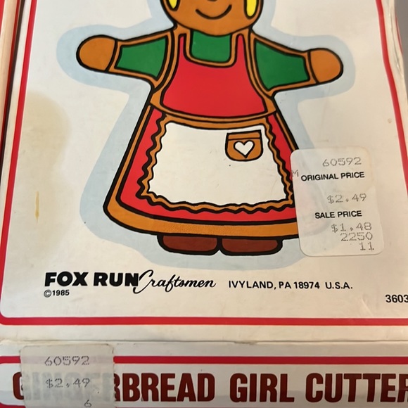 Vintage 1985 Fox Run Craftsmen Stainless Cookie Cutters Gingerbread Santa NIB - Picture 6 of 10